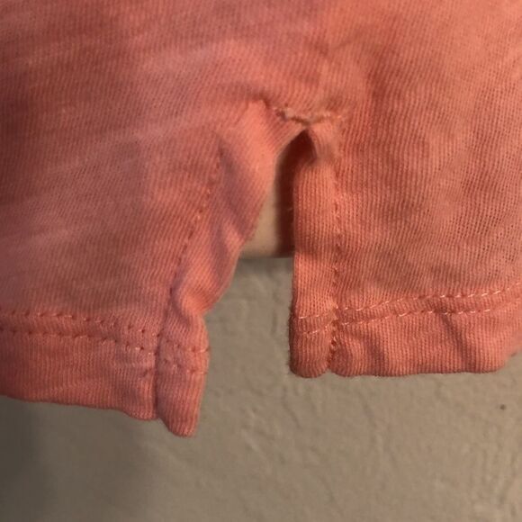 J Crew top Size M 100% cotton tied open back peachy pink side slits lightweight - Picture 5 of 7